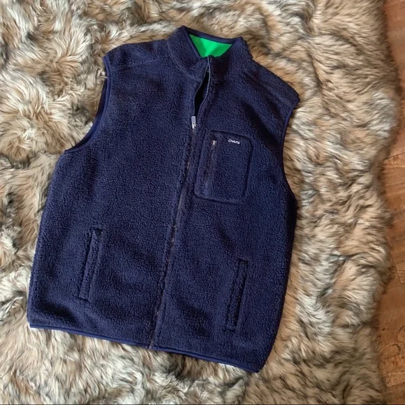 Retro Chaps Sport Active teddy Fleece Vest Blue - Picture 6 of 10